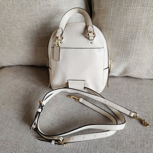 Coach chalk color Andi pebbled leather backpack/shoulder purse main image 6